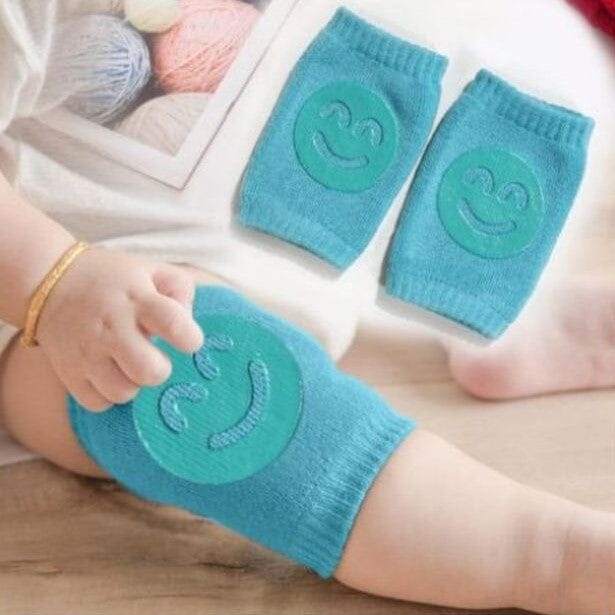 Genouillères - TotiPads™ - SmileyTurquoise - JPavila's Elegance Baby Shop